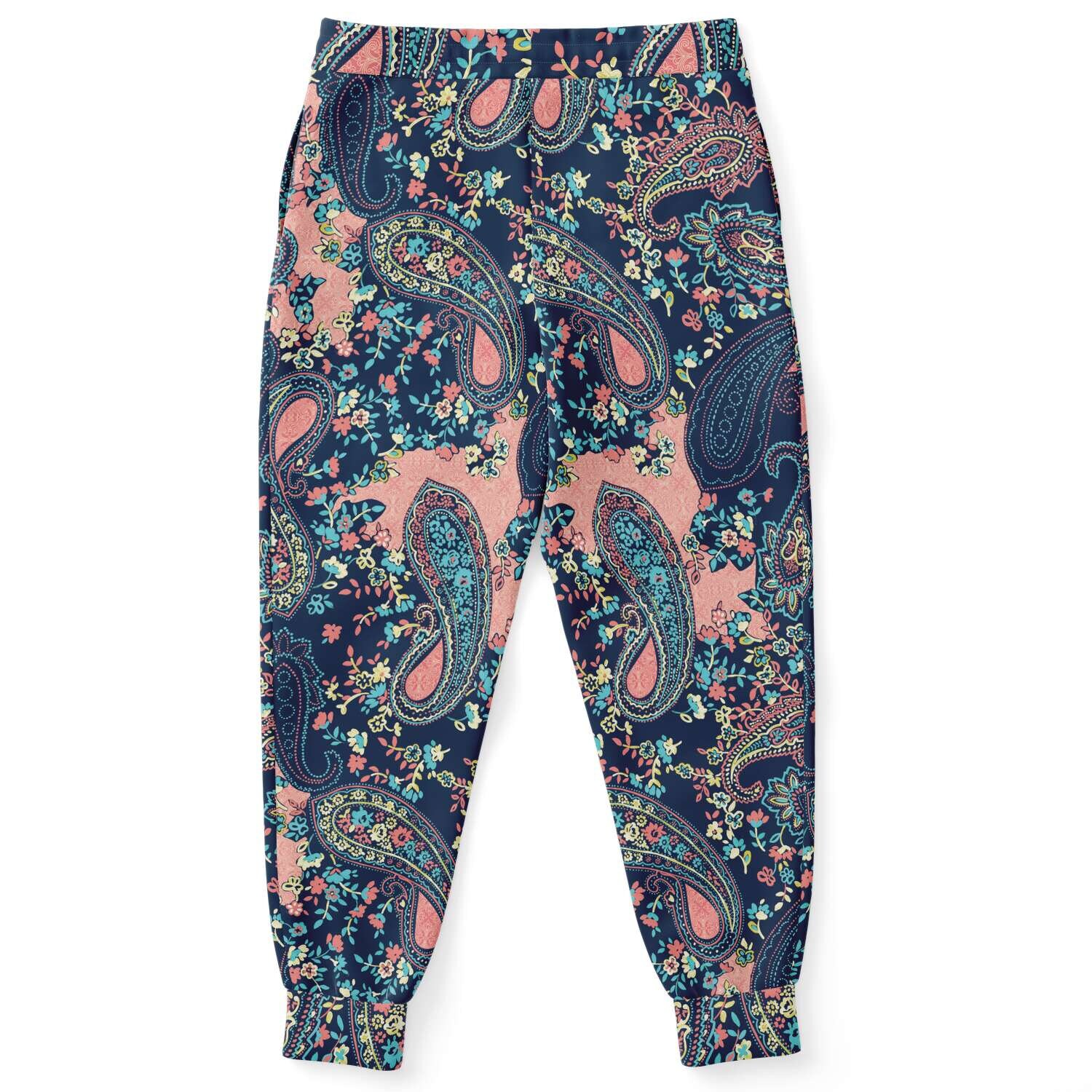 Floral Paisley Pattern Athletic Joggers