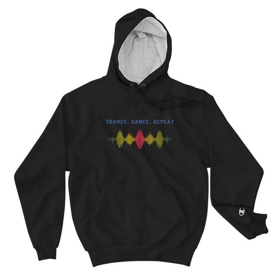 Trance Dance Repeat Sound Wave Champion Hoodie Etsy UK