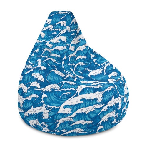 Japanese buying Kanagawa Waves Beach Tropical Bean Bag Chair Cover