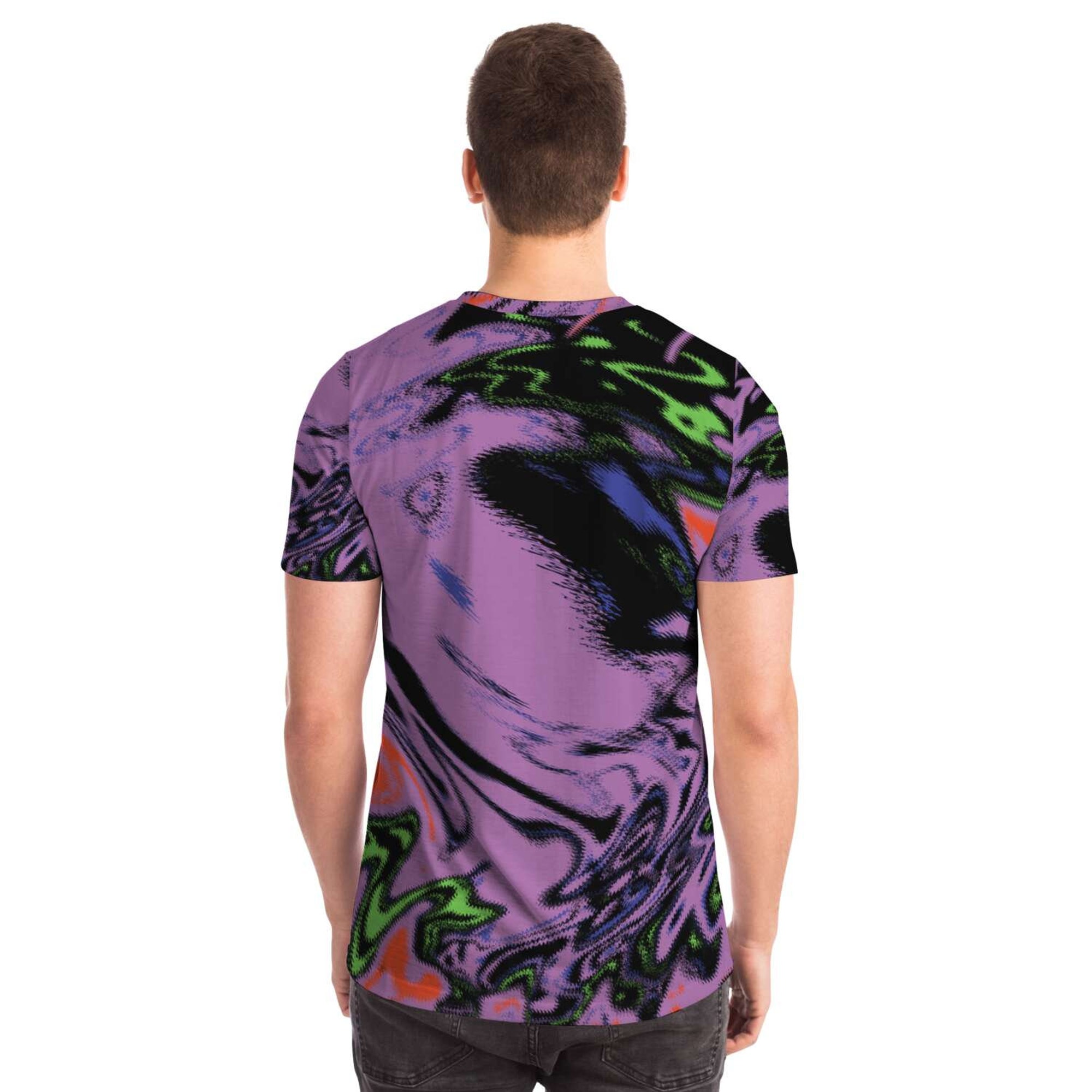 Retro Hipster Beats Uranium Tint Psychedelic Glitch Pop Electric Digital Art Music 3D T Shirt