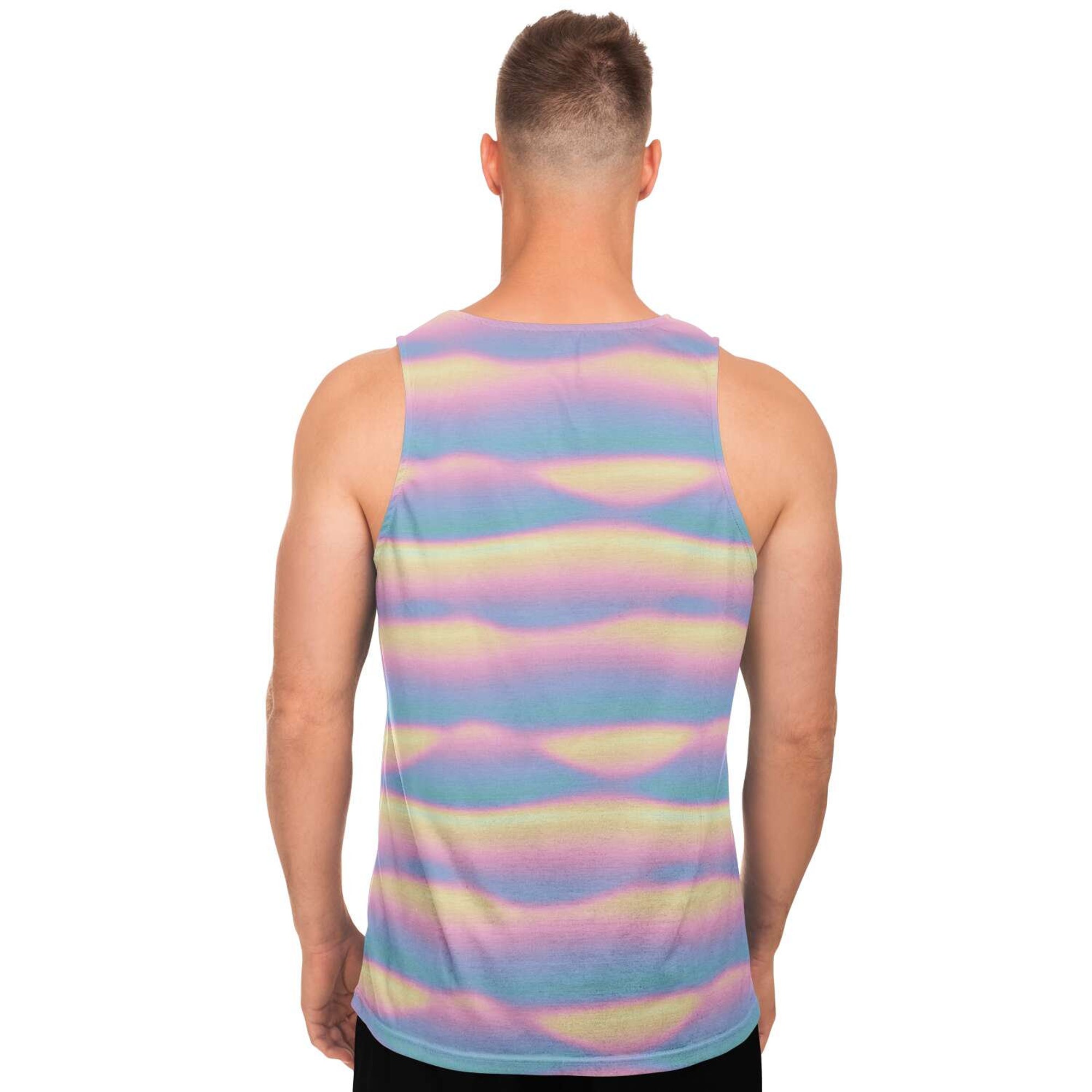 Holographic Iridescence Clouds Print 3D Tank Top