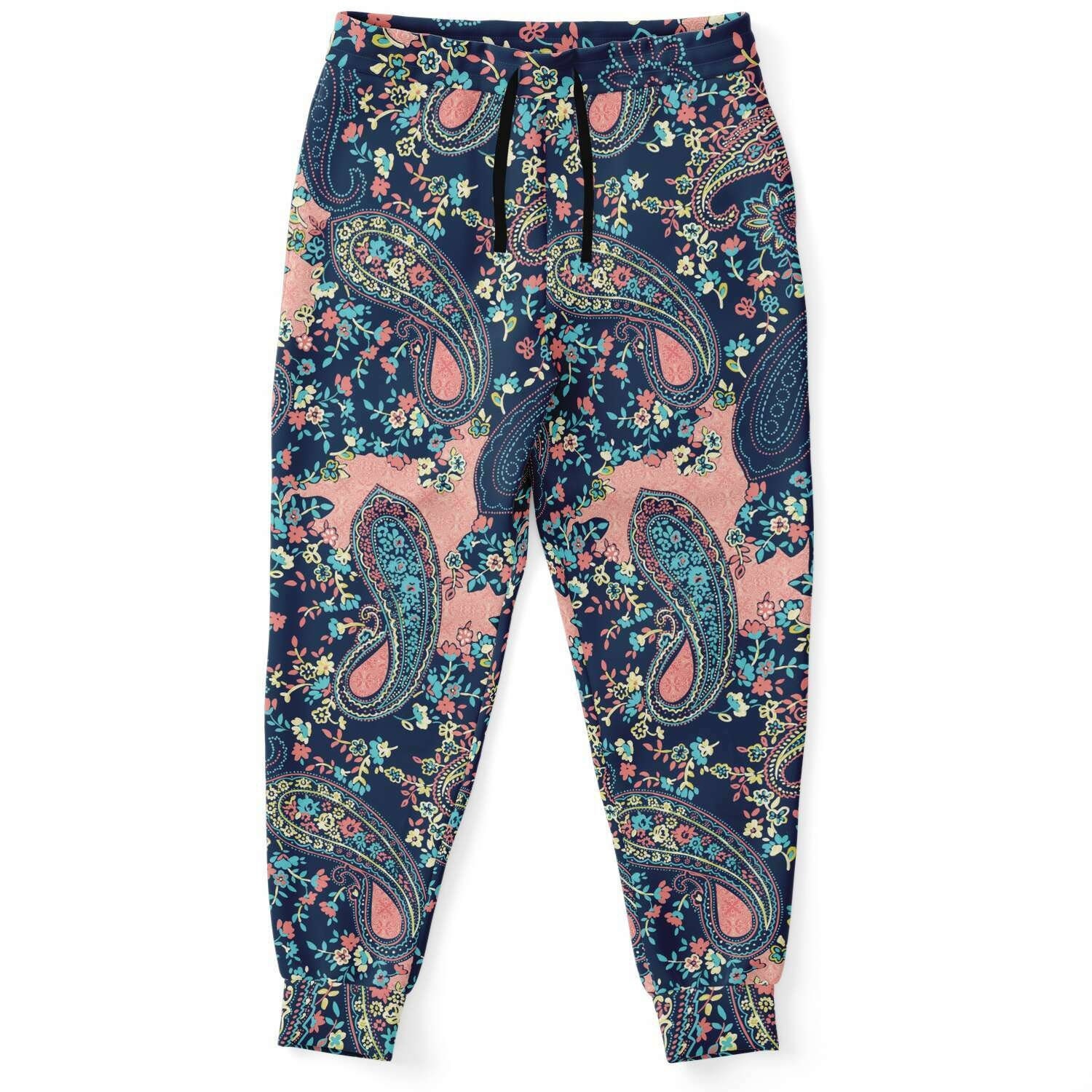 Floral Paisley Pattern Athletic Joggers