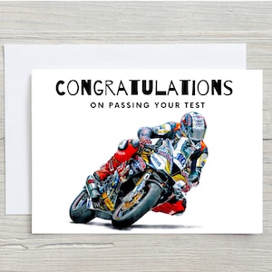 Peter Hickman Motorbike Test Pass Card, Gefeliciteerd met het behalen van je test, Net geslaagd voor de motorkaart, Bike test, Biker cadeau