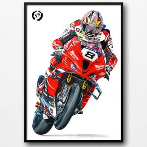 Davey Todd Druck, IOMTT Bleistift Zeichnung Motorrad Kunstdruck, Motorrad Geschenke, Isle of Man TT, Biker Geschenk, Handgezeichnet, Geschenke für Männer,