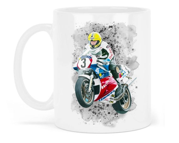 Joey Dunlop tasse de moto, Tasse de moto, Cadeau de motard, Art de
