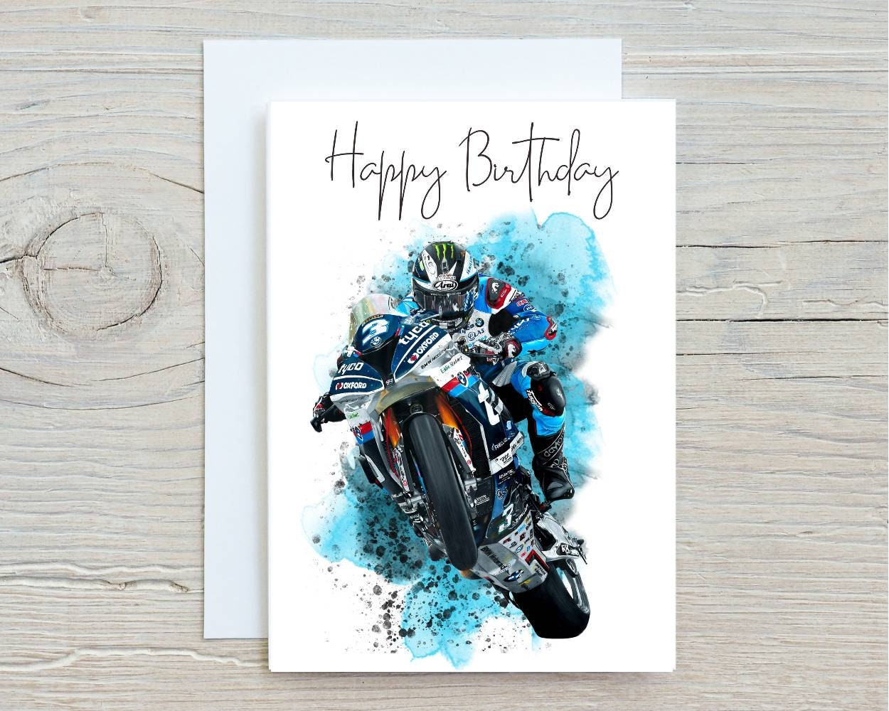 Michael Dunlop Birthday Card Motorcycle Card Motorbike - Etsy