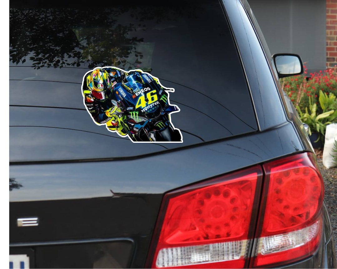 Valentino Rossi Car Window Decal, Motogp Window Sticker, Van Decal