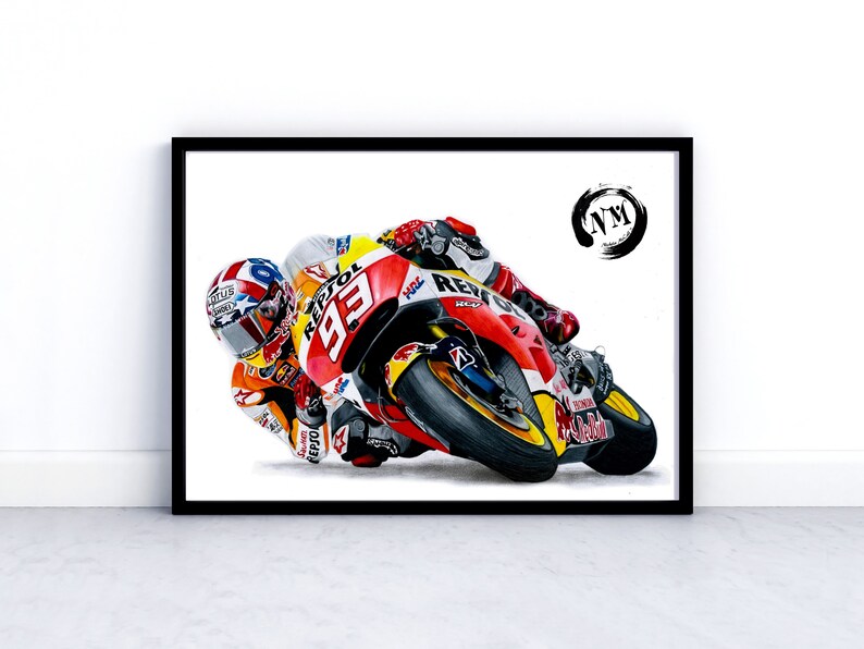 Marc Marquez Moto GP Shirt Size Large #93 Motorcycle