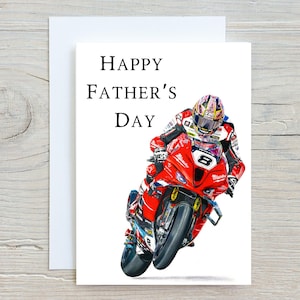Davey Todd Vatertagskarte, IOMTT-Motorradkarte, Motorradgeschenk, Geschenke für ihn, Vatertagsgeschenk, Geschenk für Vater, Radrennen Dad Geschenk