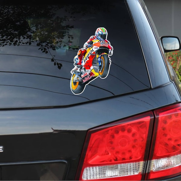 Nicky Hayden car window decal, Motogp window sticker, van decal, Motorcycle car decal, Interior Car Window sticker, Motorcycle gift