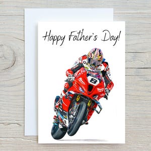 Davey Todd Vatertagskarte, IOMTT-Motorradkarte, Motorradgeschenk, Geschenke für ihn, Vatertagsgeschenk, Geschenk für Vater, Radrennen Dad Geschenk