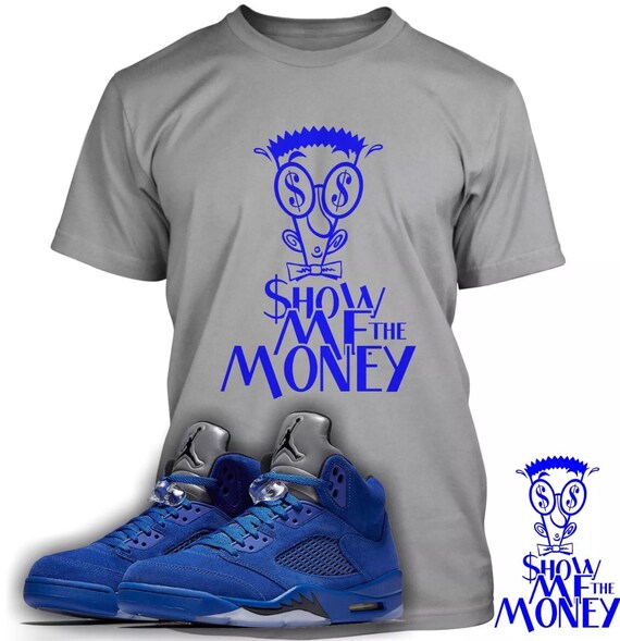 jordan 5 blue suede shirt