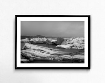 Jökulsárlón / IJsland / Black en White / / Travel Reizen / Arctische