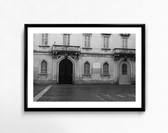 Italië / Como / Historical center / Lombardia / zwart en wit / decoratie / Foto Frame / Fine Art