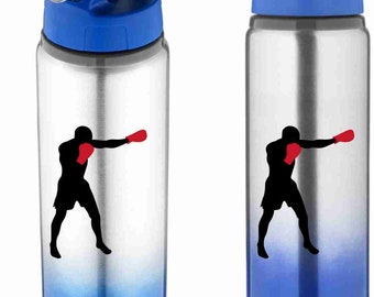 Boxing  Water Bottles, Personalised Gradient aluminium bottles