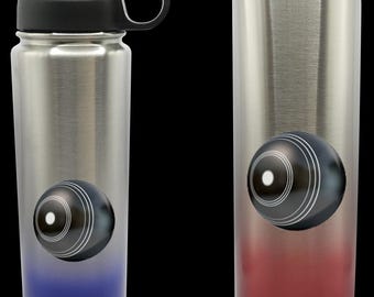 Lawn Bowling Insulated Water Bottles, Personalised Gradient stainless steel bottles, insulated, double walled