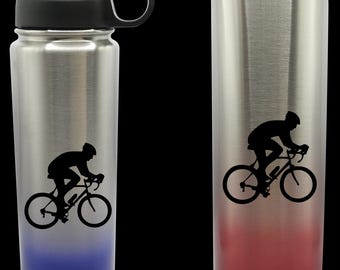 Cycling Insulated Water Bottles, Personalised Gradient stainless steel bottles, insulated, double walled