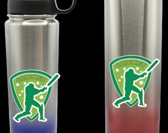 Cricket Insulated Water Bottles, Personalised Gradient stainless steel bottles, insulated, double walled