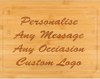 engraved personalised wooden rectangle chopping board ,  any message, any text , any occasion,  gifts for him, gifts for her,
