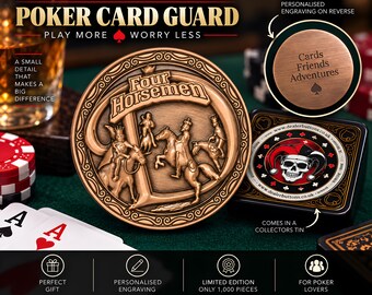 Four Horsemen - (personalisatie optioneel) Limited Edition - pokerdealerknop, pokerkaartbeschermer
