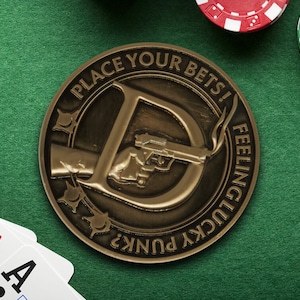 Feeling Lucky Punk - (パーソナライズオプション) 限定版 - ポーカーディーラーボタン、ポーカーカードガード