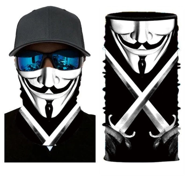 FACE MASK V for Vendetta Face Mask Face Masks Bandana Etsy