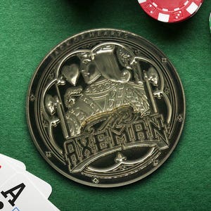 The Axemen - (Personnalisation en option) Edition Limitée - Bouton croupier de poker, Poker Card Guard