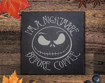 Posavasos de HALLOWEEN (pizarra galesa) - Gouls, fantasmas, pesadilla antes