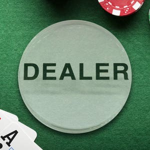 ポーカーディーラーボタン（透明）～カジノグレード～ポーカーパーティー