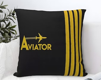 Aviation Cushion Covers - Aviator, airline gift, cabin crew gift, pilot gift, aircraft geek