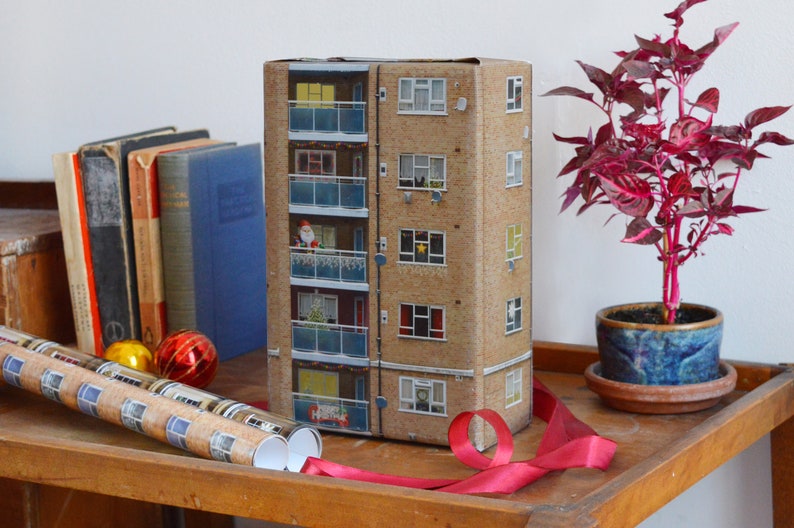 Hackney, East London social housing giftwrap for Christmas presents