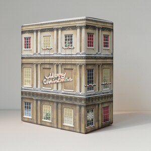 Bath minature buildings Christmas wrapping paper