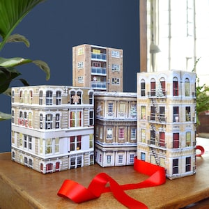 Christmas new york city, London, hackney, bath architecture, building wrapping paper