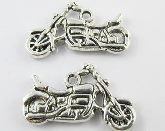 Bulk Motorbike Charm Pendant Motor Bike Motorcycle Sport 24x14mm Select Qty