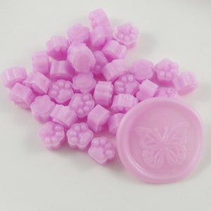 Particules fondues de cire à cacheter rose perle, 100 pièces, pour sceaux de cire, cartes de mariage, Journal