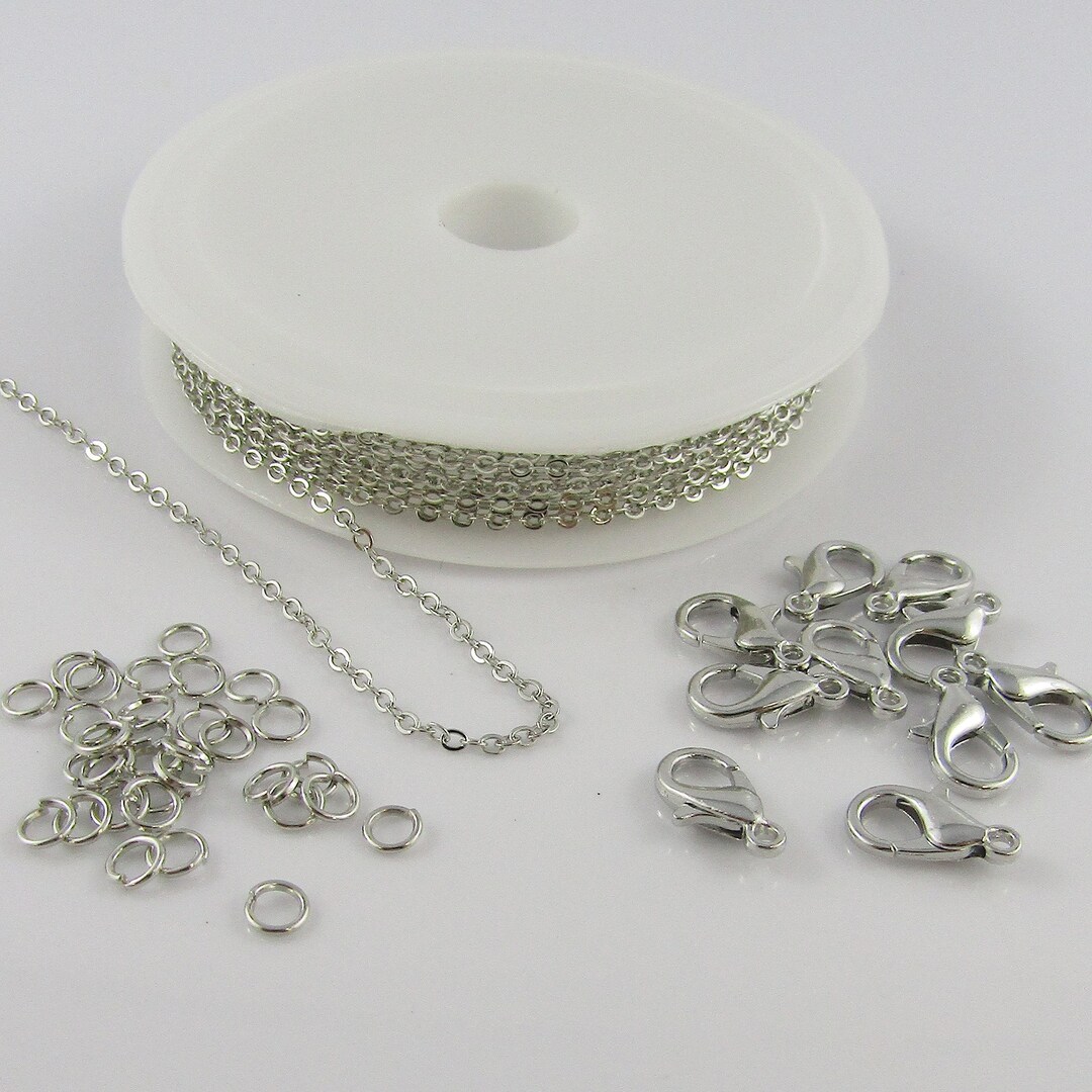 DIY 3mtr Cable Chain Jewellery Making Kit With Jumprings & Parrot ...