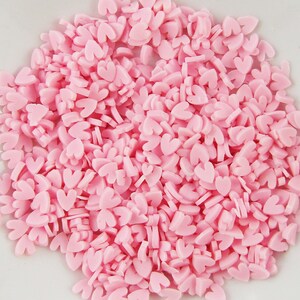 20g Pâte polymère Wafer Confettis Saupoudrer Tiny Heart Pink Resin Shaker Cards etc