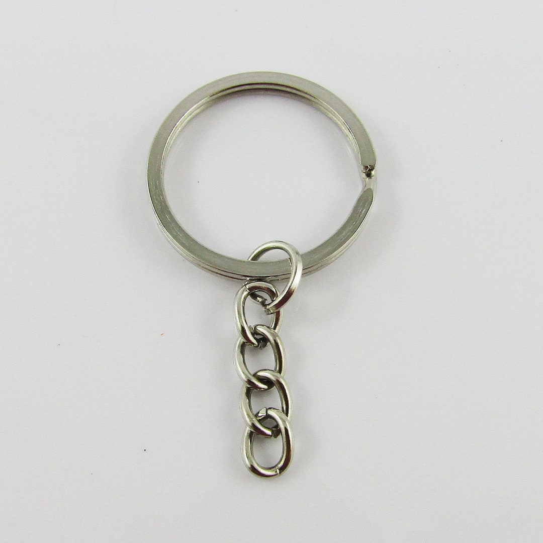 5, 10, 20 Silver Keychain, Silver Keyring, Metal Key Ring, Keyring, Keychain,  Keyring Findings, Keychain Findings, Jewelry Making 