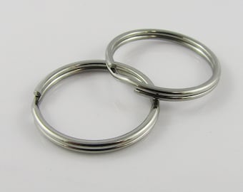Bulk Keyring Split Ring Finding 25mm Stainless Steel Silver Tone