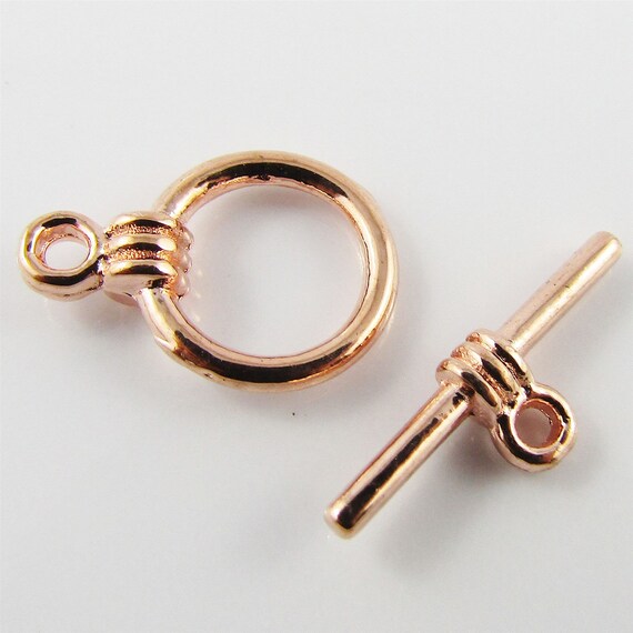 Bulk 5sets DIY Round Circle Toggle Clasp Finding 15x11mm Rose Gold Etsy