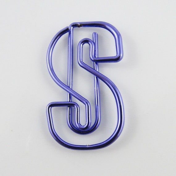 6pcs Letter S Shape Novelty Paper Clip Photo Clip 18x30mm Journal