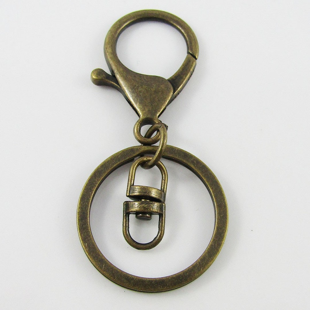 Bulk Keychain Key Ring Findings Flat Split Ring Keyring 30mm Gold Select  Qty 