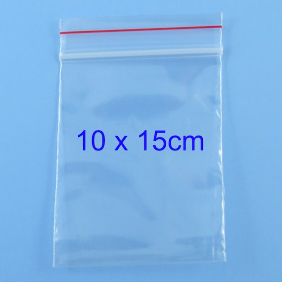 500 bolsas de plástico con cierre hermético a granel, 100 mm x 150