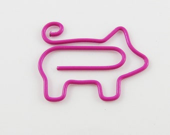 6pcs Pig Novelty Paper Clip Photo Clip 20x26mm Journal Scrapbook