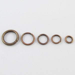 Bulk Red Copper Jump Rings Open Jumprings Findings Craft Select size
