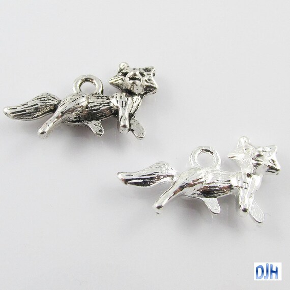 Bulk Fox Charm Pendant cunning dog 22x13mm Select Colour & Qty | Etsy