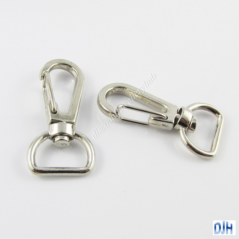 10//20 Pcs Swivel Clasps Split Rings Key Chain Jewelry Lobster Clips Findings