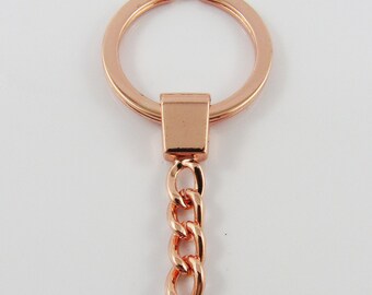 Bulk Key Ring Keychain Findings Rose Gold Keyring Craft 62mm x 30mm Select Qty