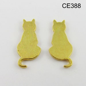 10pc oro aleación lindo gato cabochon espalda plana seleccionar diseño o conjunto mixto imagen 5