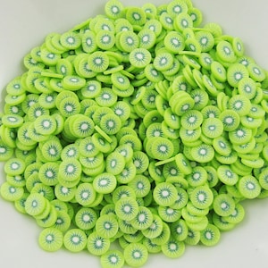 20g Fruit Kiwi Polymer Clay Wafer Saupoudrer Résine Mix-in Shaker Cards etc
